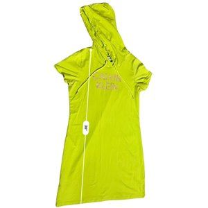 Calvin Klein Lime Green Sporty Dress W/Hoodie Size L
